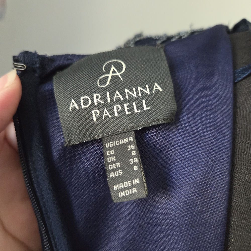 Adrianna Papell Navy Beaded Maxi Dress - Picture 13 of 15